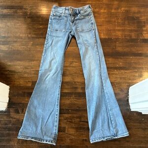 Garage Low Rise Flare Jean - Ira Blue